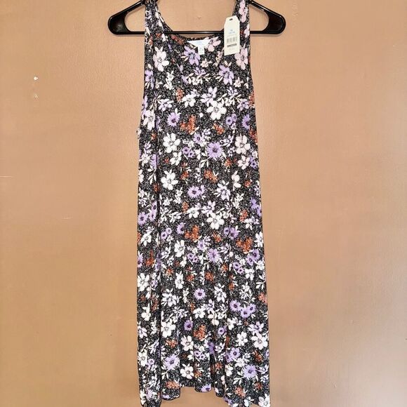 Time and True Women's Floral V-Neck Knit Maxi Dress - XL - Picture 1 of 7
